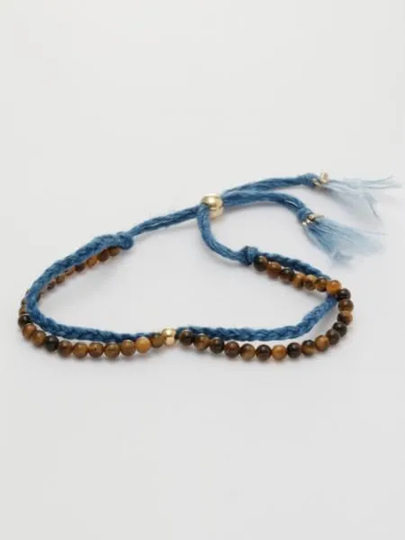 INDIGO Dye Hemp Cotton Strings Bracelet