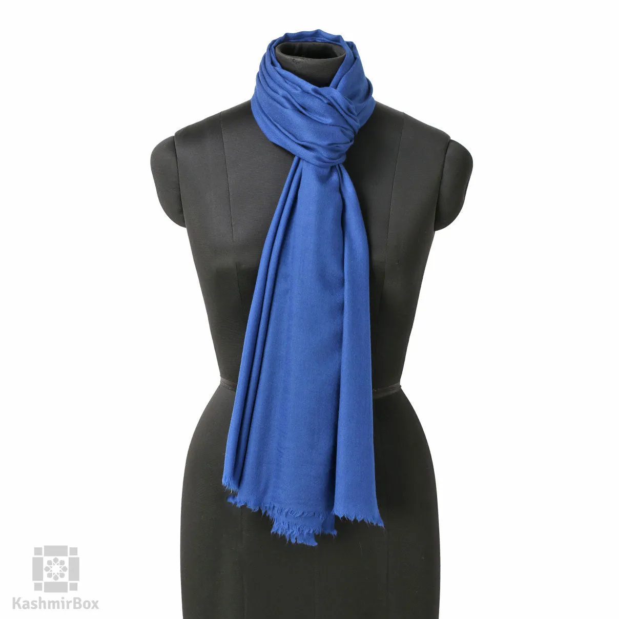 Lapis Blue Wool Scarf