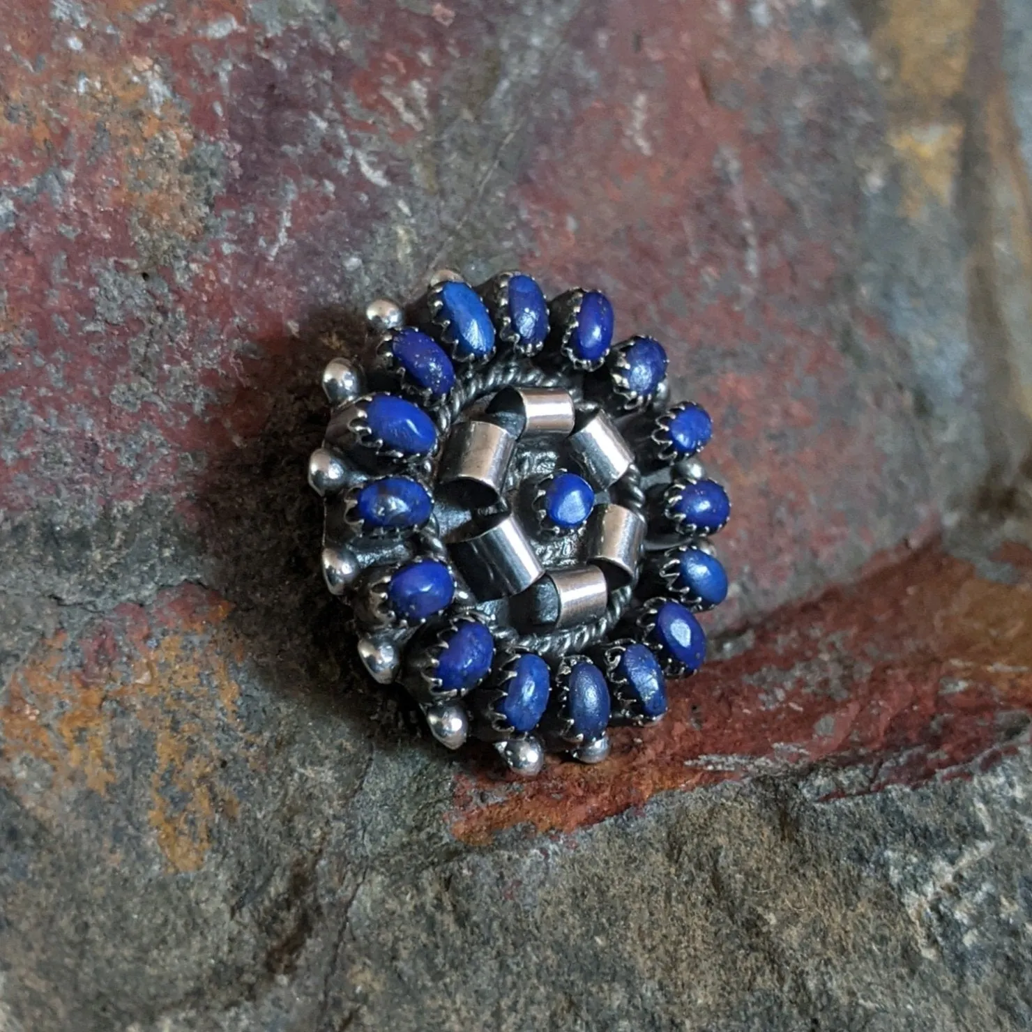 Lapis Cluster Pin & Pendant by Lorraine Waatsa GJ-PND-0061