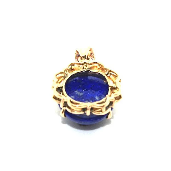 Lapis Floral Pendant Ad No.0587