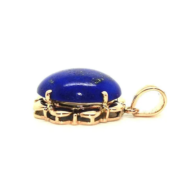 Lapis Floral Pendant Ad No.0587