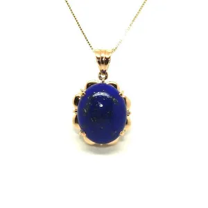 Lapis Floral Pendant Ad No.0587