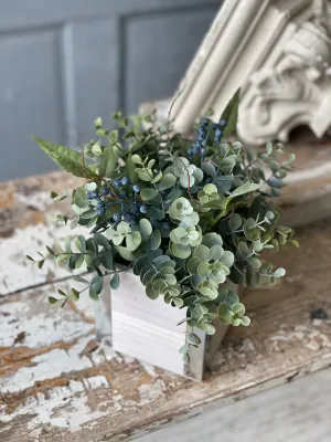 Lapis Hills Eucalyptus Centerpiece | 9" | NEW CLOSEOUT!  From $3.95