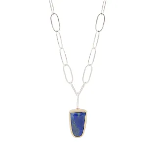 LAPIS PENDANT & HANDMADE CHAIN