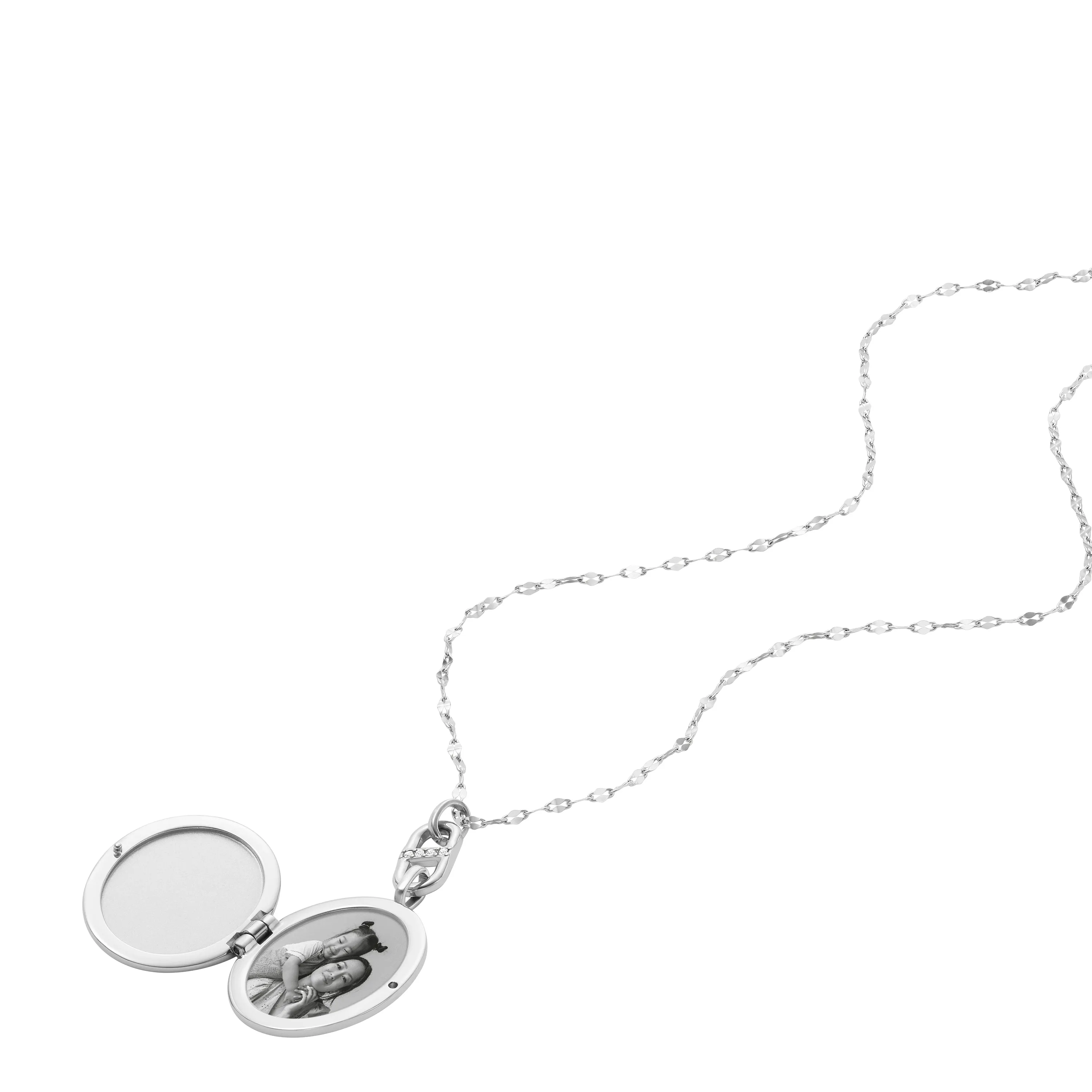 Locket Collection Stainless Steel Chain Necklace