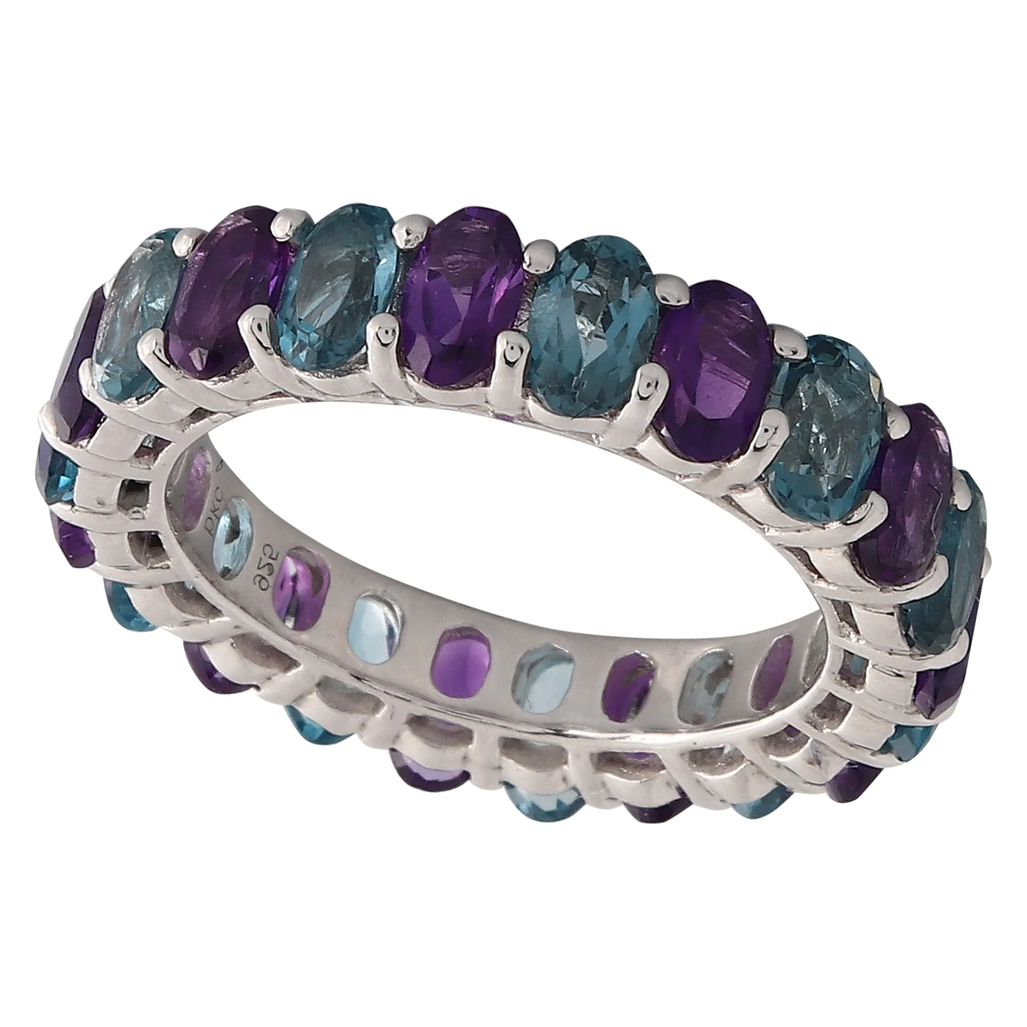 London Blue Topaz & Amethyst Ring