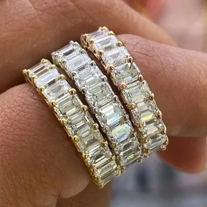 Luxurious Micro Paved Square Zircon Rings