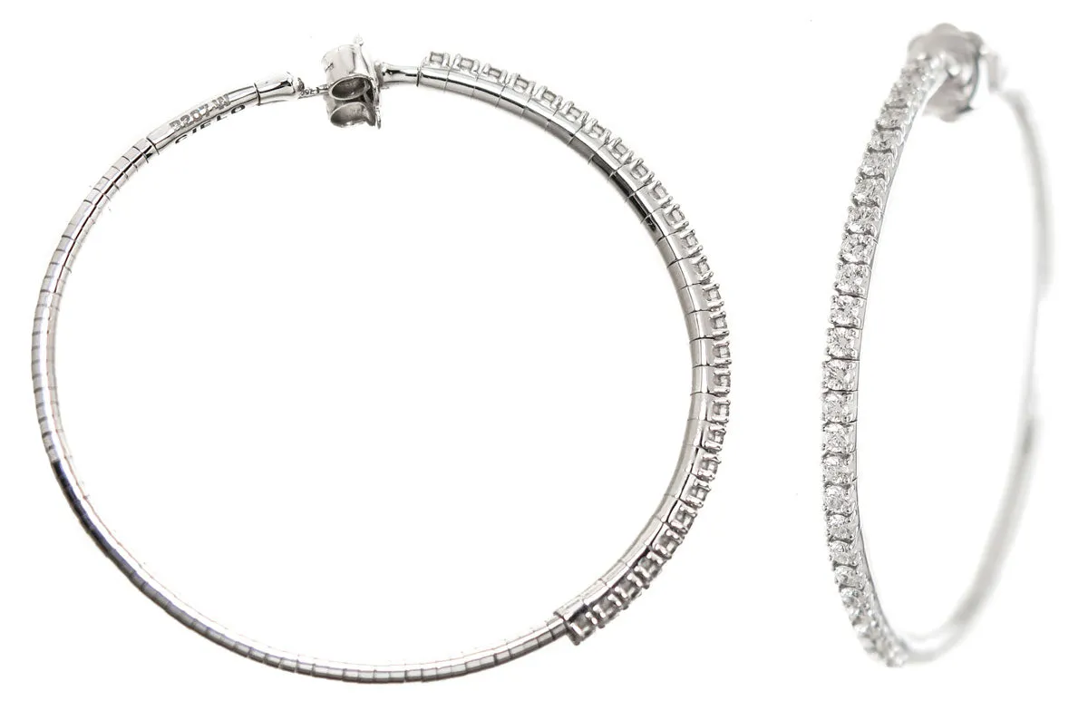 Mattia Cielo Rugiada Diamond Hoop Earrings