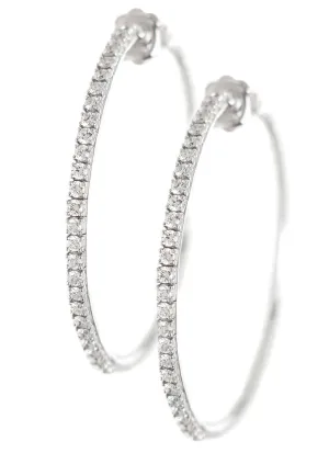 Mattia Cielo Rugiada Diamond Hoop Earrings