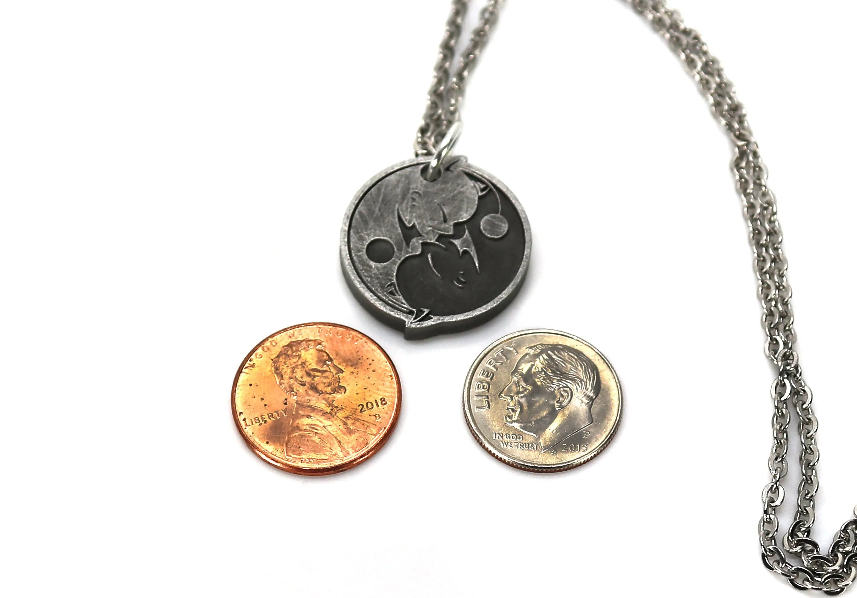 Moogle Yin & Yang locket Necklace - Final Fantasy