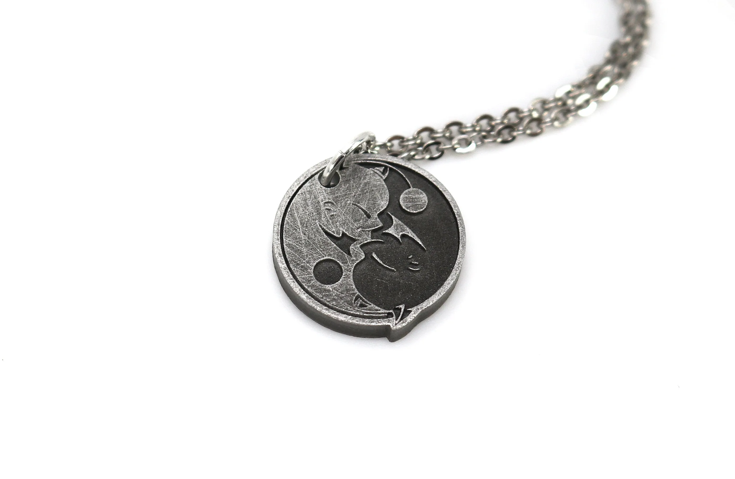 Moogle Yin & Yang locket Necklace - Final Fantasy