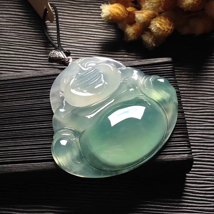 Natural Jade Pendant Jadeite Buddha Pendant PT408