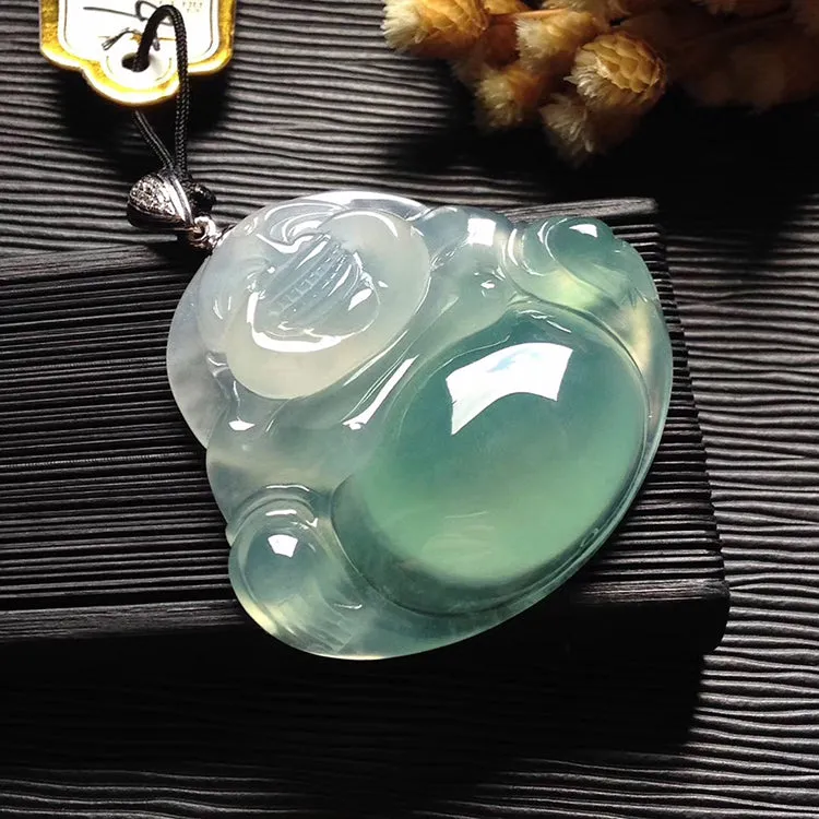 Natural Jade Pendant Jadeite Buddha Pendant PT408