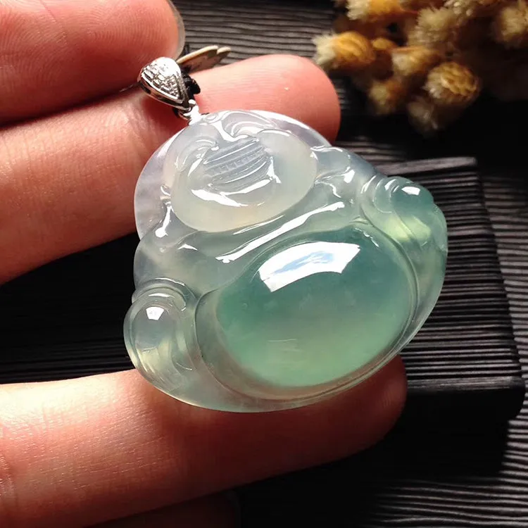 Natural Jade Pendant Jadeite Buddha Pendant PT408