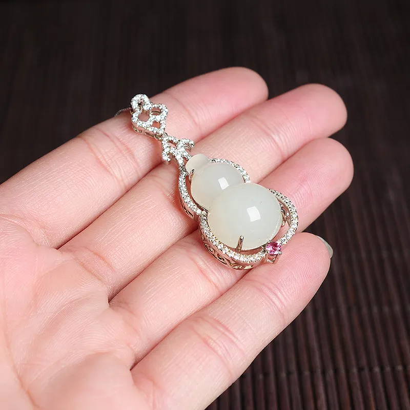 Natural Jade Pendant Nephrite Silver Pendant PT184