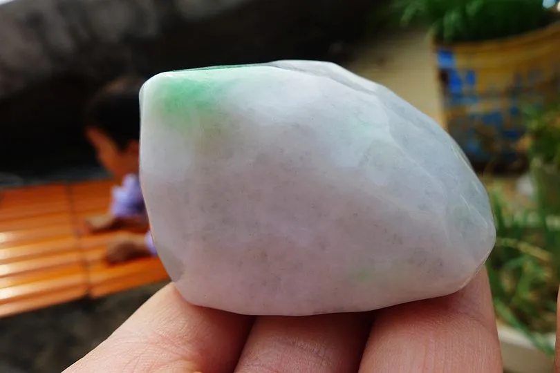 Natural Jade Rough Jadeite Raw (217g,6.3X5.5X3.5cm)