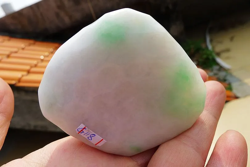 Natural Jade Rough Jadeite Raw (217g,6.3X5.5X3.5cm)