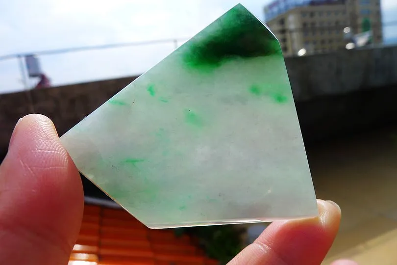 Natural Jade Rough Jadeite Raw (29g,5.2X5.2X0.45cm)