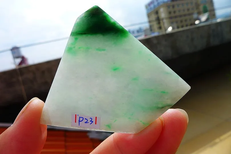 Natural Jade Rough Jadeite Raw (29g,5.2X5.2X0.45cm)