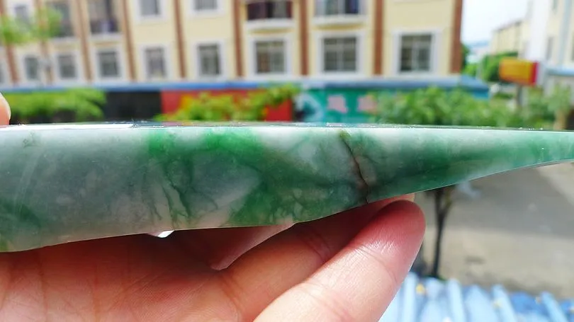 Natural Jade Rough Jadeite Raw (420g,15X7.5X2cm)