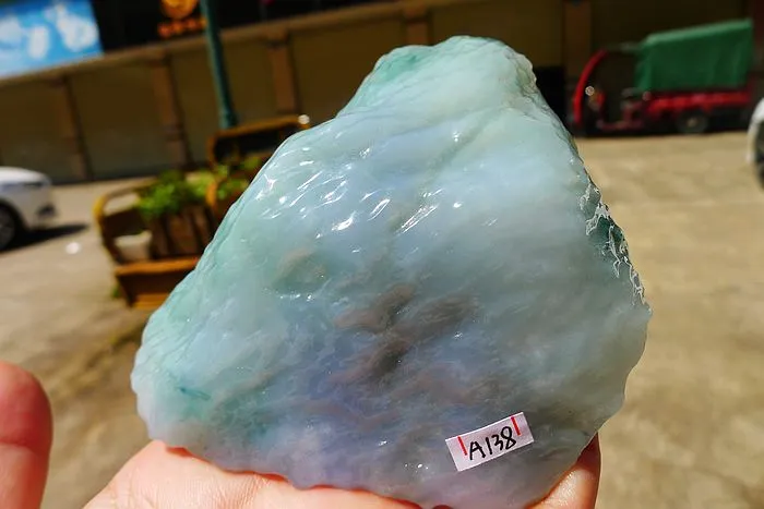 Natural Jade Rough Jadeite Raw (437g,9.8X8X4.6cm)