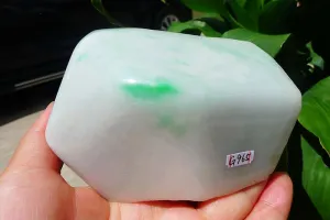 Natural Jade Rough Jadeite Raw (507g,10.5X7.5X3.7cm)