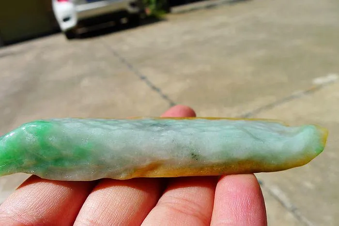 Natural Jade Rough Jadeite Raw (60g,9.4X2.6X1.3cm)