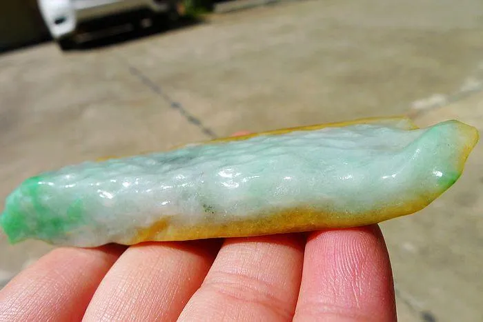 Natural Jade Rough Jadeite Raw (60g,9.4X2.6X1.3cm)