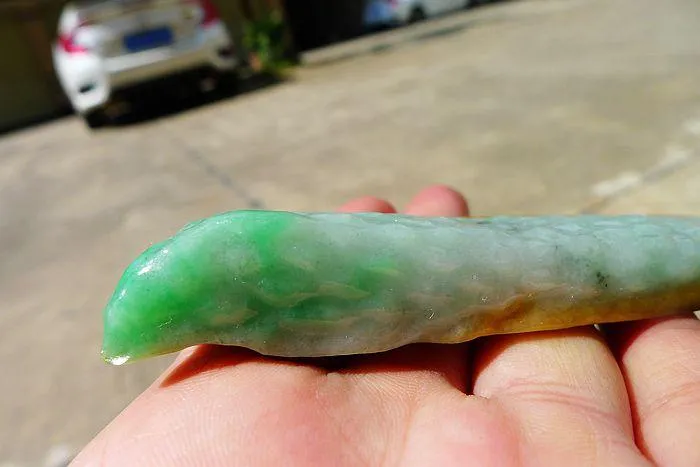 Natural Jade Rough Jadeite Raw (60g,9.4X2.6X1.3cm)