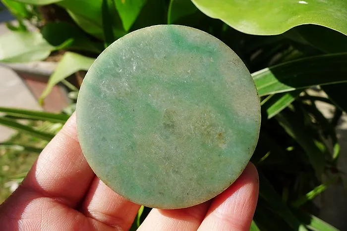 Natural Jade Rough Jadeite Raw (66g,5.4X5.4X0.8cm)