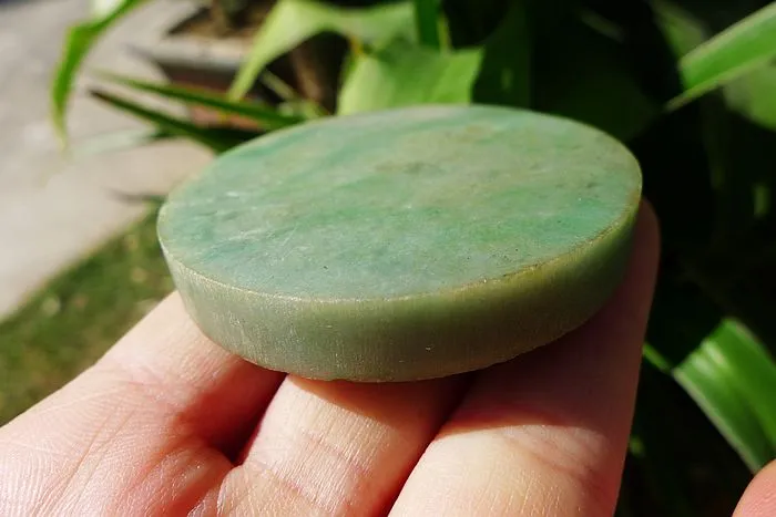 Natural Jade Rough Jadeite Raw (66g,5.4X5.4X0.8cm)