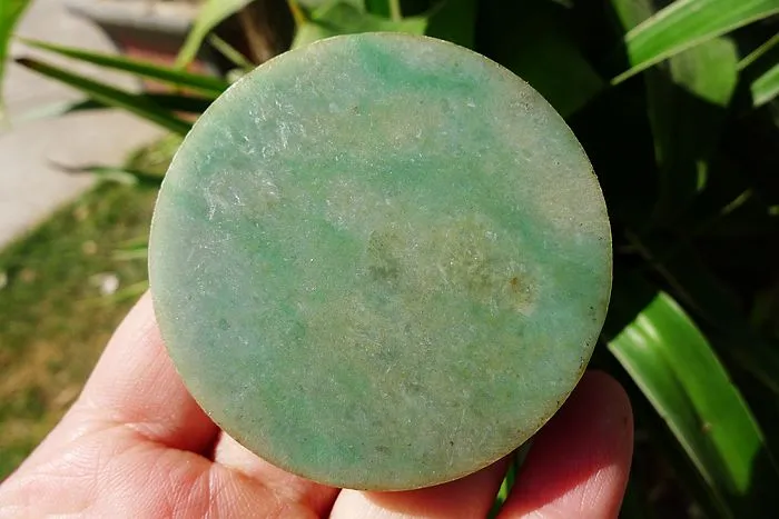 Natural Jade Rough Jadeite Raw (66g,5.4X5.4X0.8cm)