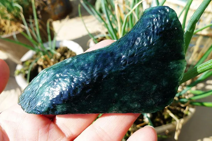 Natural Jade Rough Jadeite Raw (78g,9.2X4.3X1.55cm)