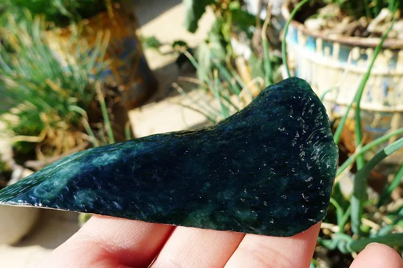 Natural Jade Rough Jadeite Raw (78g,9.2X4.3X1.55cm)