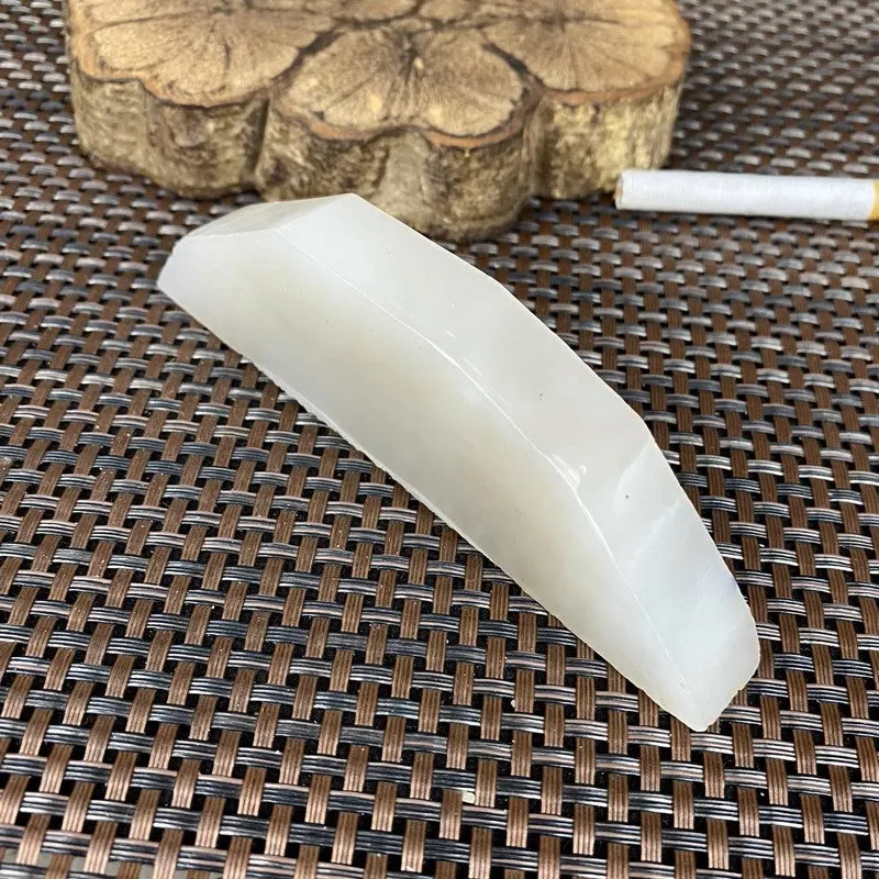 Natural Kunlun Jade Rough Nephrite Raw (130g,12.1X3.3X1.5cm)