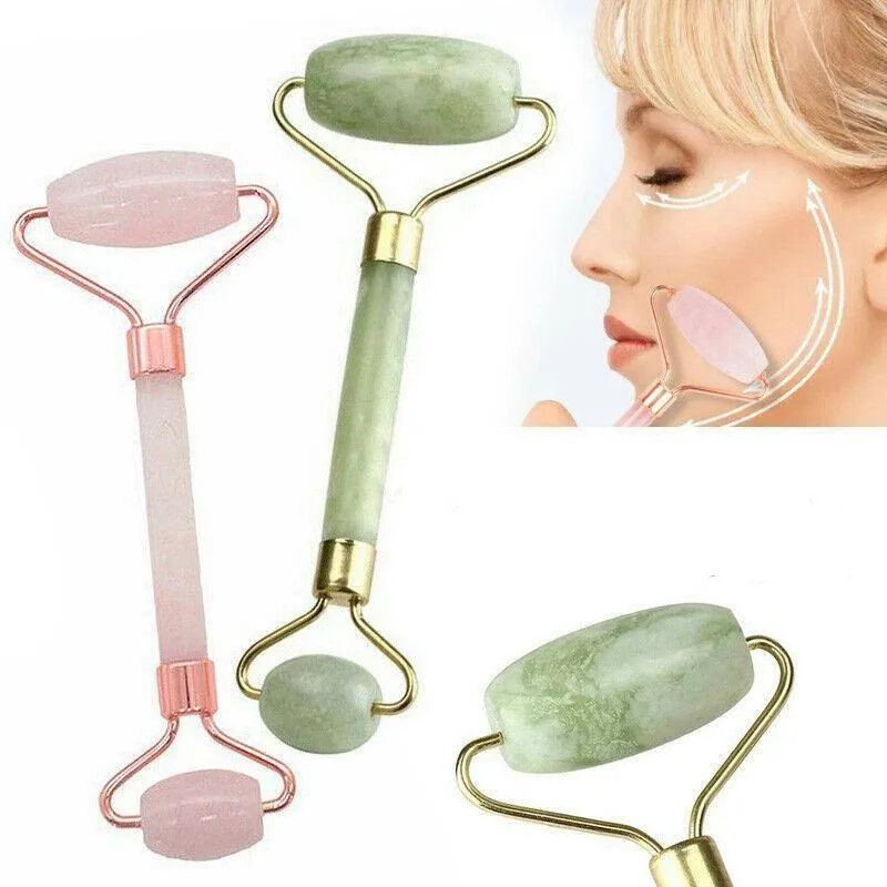 Natural Quartz Crystal Stone Facial Massage Roller