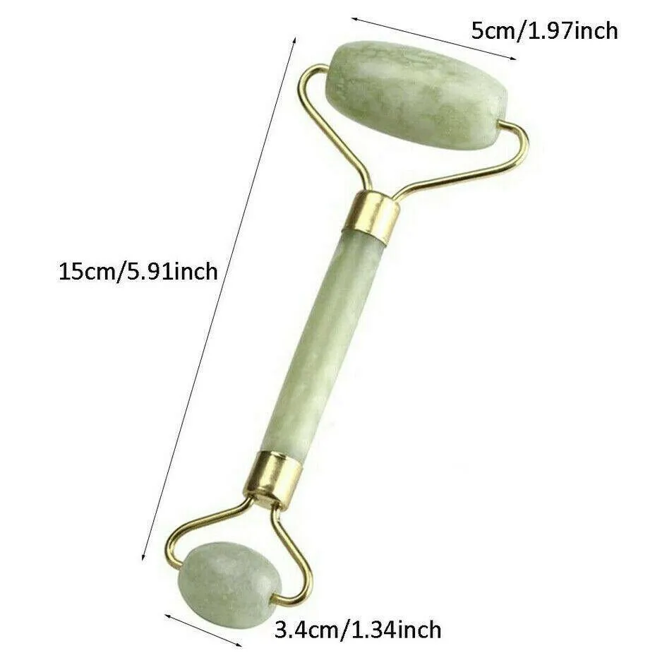 Natural Quartz Crystal Stone Facial Massage Roller