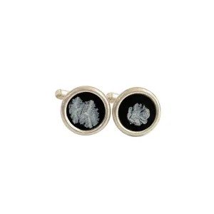 Obsidian Cufflinks in Sterling Silver