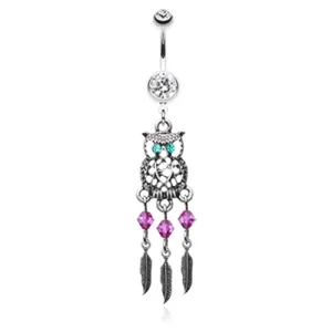 Owl Dreamcatcher Belly Ring