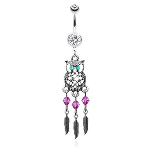 Owl Dreamcatcher Belly Ring