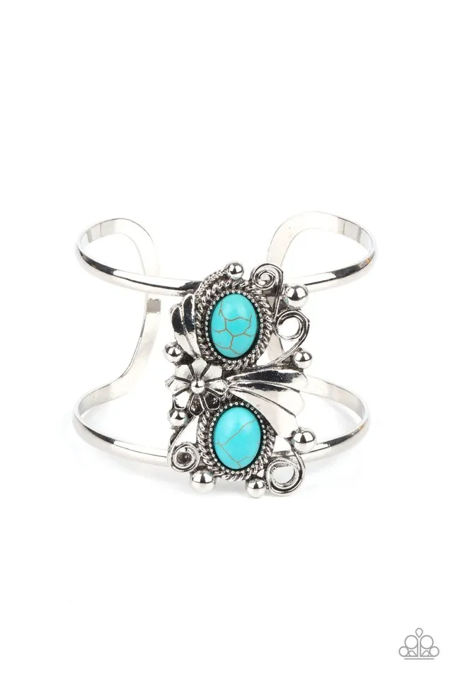 Paparazzi Bracelet ~ Mojave Flower Girl - Blue