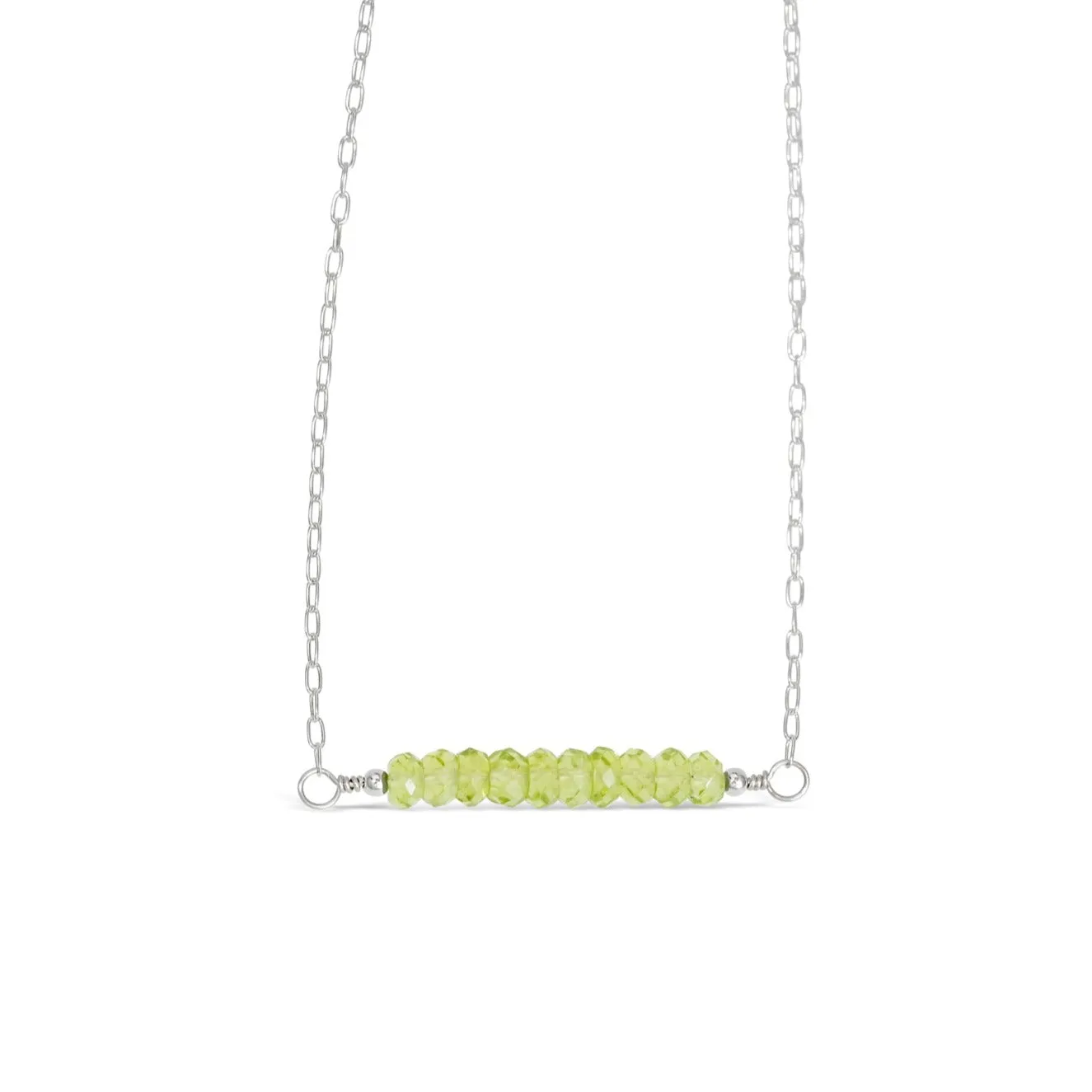 Petite Peridot Signature Bar Necklace