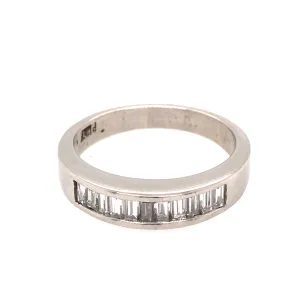 Platinum 0.55ct Diamond Channel Set Women's Wedding Band