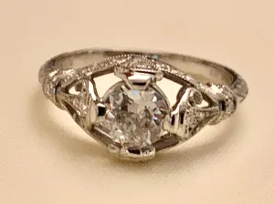 PLATINUM ESTATE DIAMOND RING