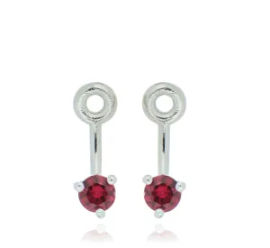 Platinum Ruby Earring Jacket