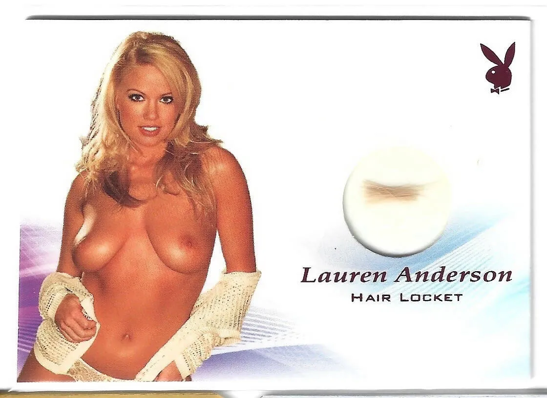 Playboy Centerfold Update 3 (2000 - 2002) Lauren Anderson Spotlight Hair Locket Pink Foil Card