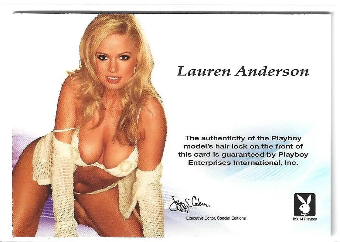 Playboy Centerfold Update 3 (2000 - 2002) Lauren Anderson Spotlight Hair Locket Pink Foil Card