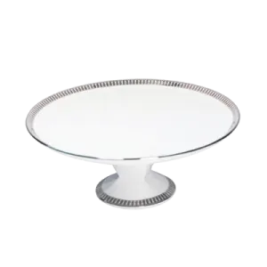 Plumes Platinum Footed Cake Platter