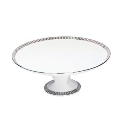 Plumes Platinum Footed Cake Platter