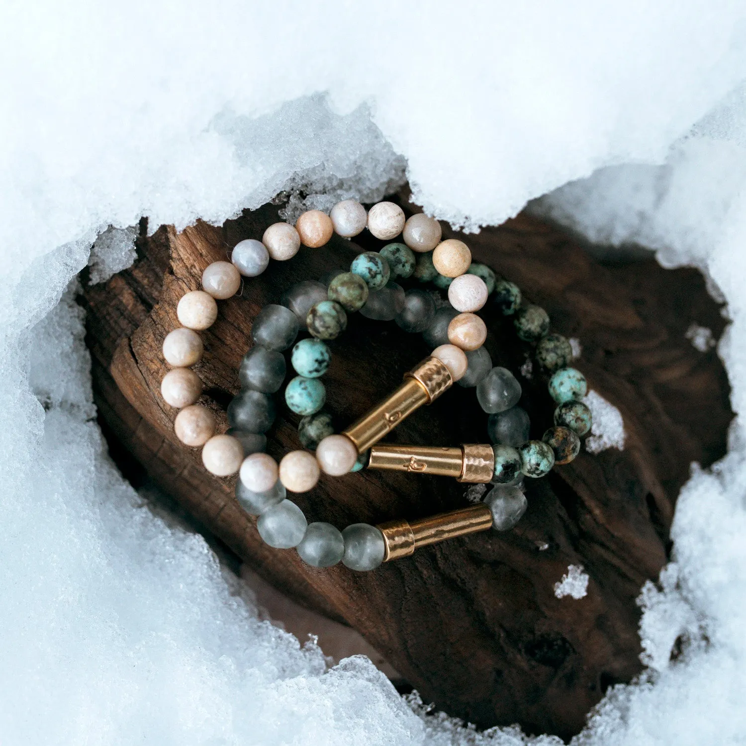 Polished Coral Jade Intention Bracelet